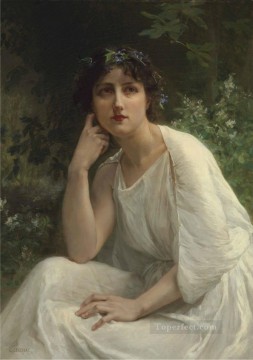 Guillaume Seignac Painting - Mujer de blanco Guillaume Seignac